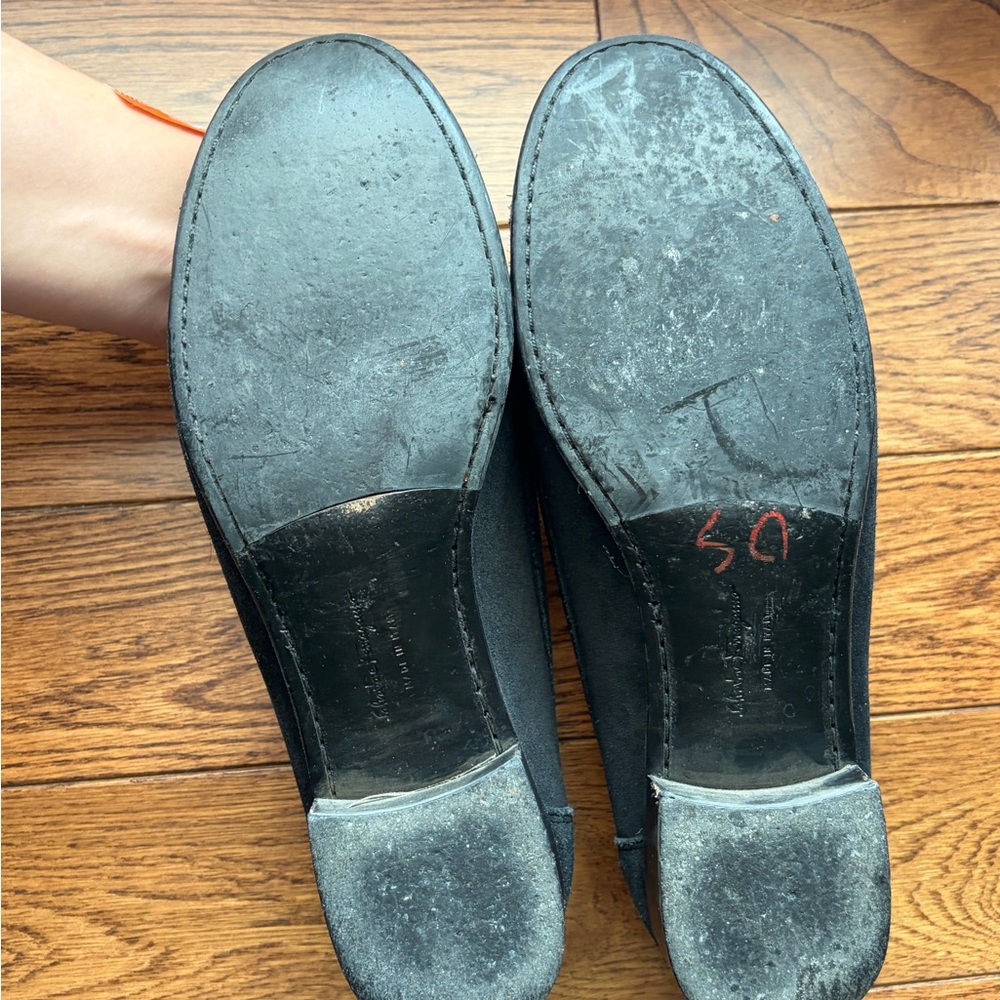 Black Suede Loafers with Metal Bit - Picture 8 of 15
